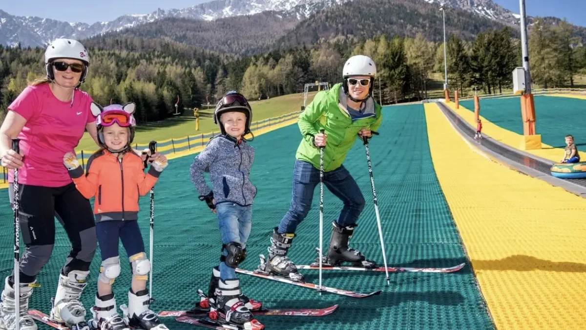 The Future of Skiing family kids dry skiing