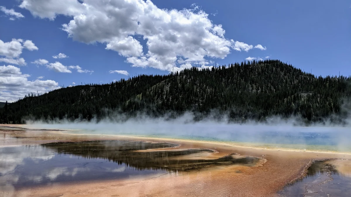 Yellowstone National Park geothermal, USA 15 magical places to experience a Winter Wonderland Experience